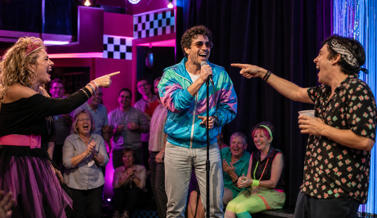 80s Karaoke Khaos lets friends pay to put each other onstage cover image